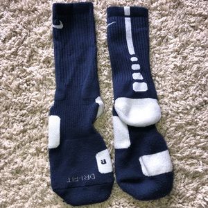 Navy blue & white Nike Elite socks